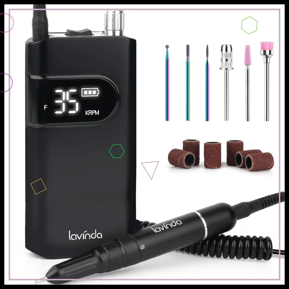 Беспроводная машинка для маникюра 35000 об/мин, профессиональный перезаряжаемый фрезер для акриловых и гелевых ногтей, инструмент для полировки ногтей, маникюра и педикюра - черный
Беспроводная машинка для маникюра 35000 об/мин, профессиональный перезаряжаемый фрезер для акриловых и гелевых ногтей, инструмент для полировки ногтей, маникюра и педикюра - черный