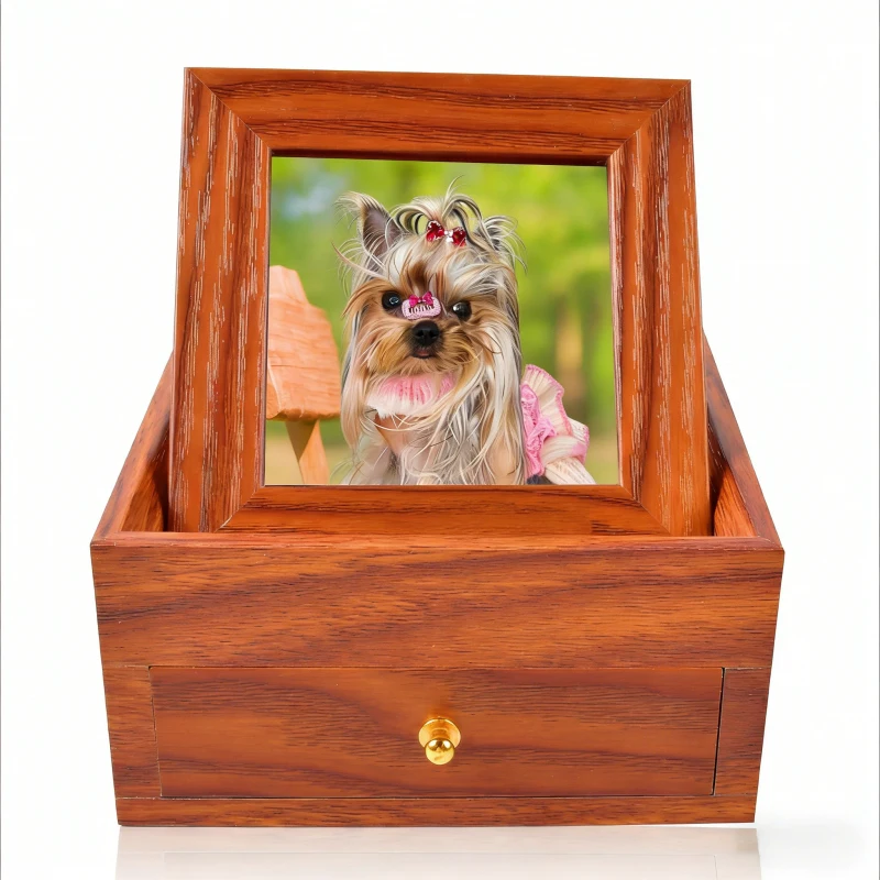 Wooden Pet Ashes Storage Box Dustproof Square Dog Ashes Container with Drawers with Photo Frame Pet# Pet Funeral Box
Wooden Pet Ashes Storage Box Dustproof Square Dog Ashes Container with Drawers with Photo Frame Pet# Pet Funeral Box