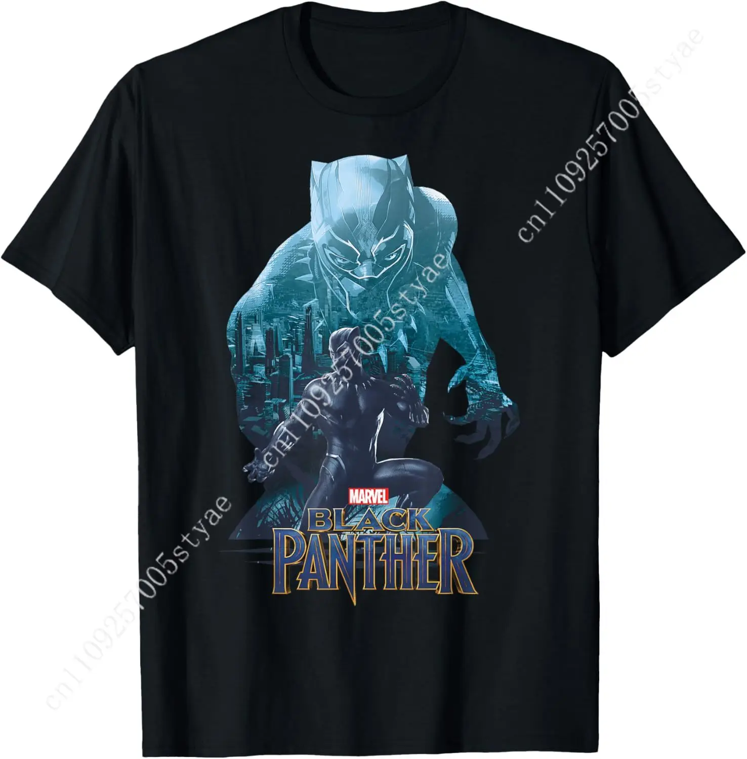 Marvel Black Panther Movie Wakanda City Silhouette T-Shirt T-Shirt Cosplay
Marvel Black Panther Movie Wakanda City Silhouette T-Shirt T-Shirt Cosplay