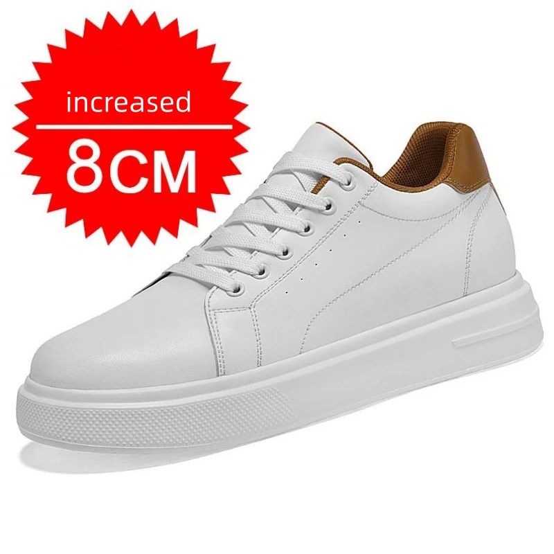 Men's Fashion PU Leather Elevator Shoes White Invisible Height Increase 4-8CM Casual Sports Sneakers for Heightening
Men's Fashion PU Leather Elevator Shoes White Invisible Height Increase 4-8CM Casual Sports Sneakers for Heightening