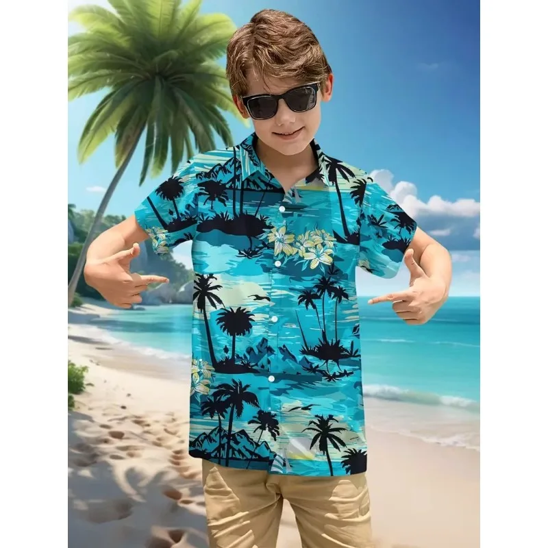 Summer Casual Children's Beach Shirt, Suitable for Summer Beach Surfing and Travel Clothing, Coconut, Waves, Sunbathing
Summer Casual Children's Beach Shirt, Suitable for Summer Beach Surfing and Travel Clothing, Coconut, Waves, Sunbathing