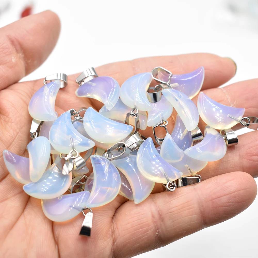 Fashion opal stone crescent moon shape charms pendants for DIY jewelry making Wholesale 24 50pcs/lot free shipping
Fashion opal stone crescent moon shape charms pendants for DIY jewelry making Wholesale 24 50pcs/lot free shipping