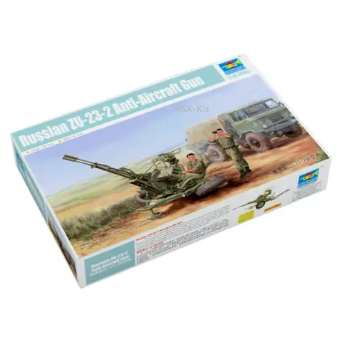 Trumpeter 02348 1/35 SRussian Zu23 ZU-23-2 Anti Aircraft Gun Artillery Military Gift Plastic Assembly Model Toy Building Kit