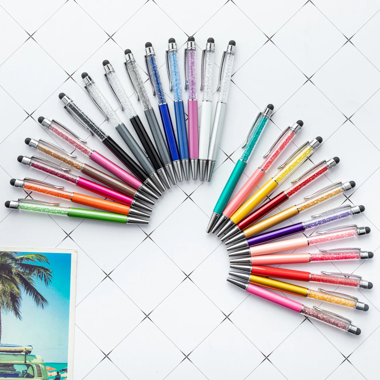 12 Pcs Crystal Diamond Black Multi-color Handwriting Capacitive Touch Screen Metal Ballpoint Pen
12 Pcs Crystal Diamond Black Multi-color Handwriting Capacitive Touch Screen Metal Ballpoint Pen