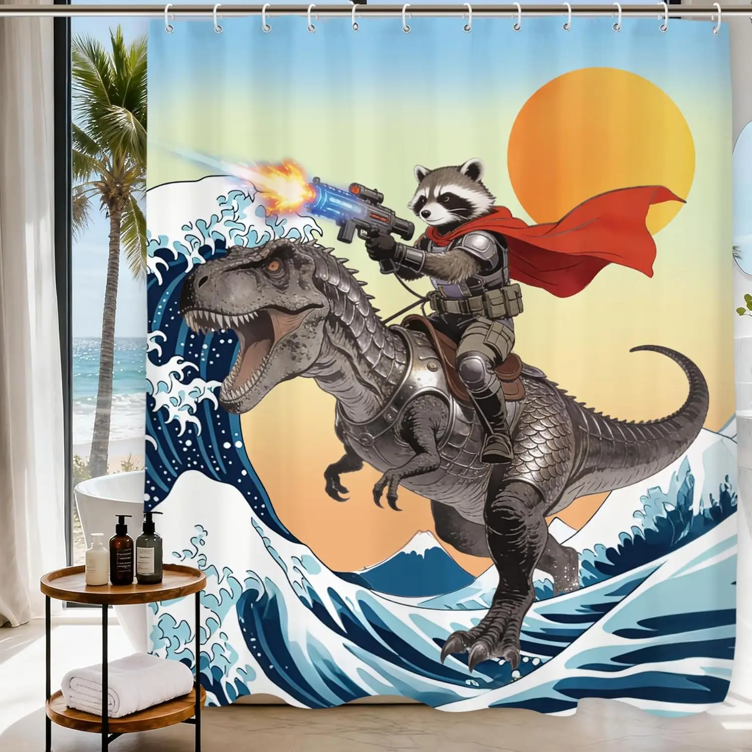 Pop Culture Dinosaur Shower Curtain Jungle Raptor Action Scene Waterproof Bathroom Tile Liner Decor Curtain Unique Home Gift
Pop Culture Dinosaur Shower Curtain Jungle Raptor Action Scene Waterproof Bathroom Tile Liner Decor Curtain Unique Home Gift