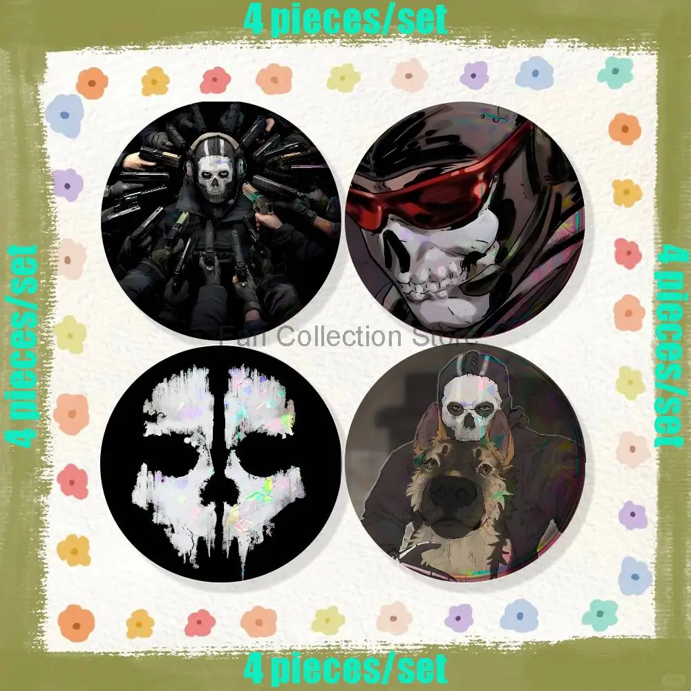 Call D-Duty Ghost 4-piece set Pins Backpack Clothes Jewelry Accessories Cartoon Round Brooch Button Badge Fans Collection Gifts
Call D-Duty Ghost 4-piece set Pins Backpack Clothes Jewelry Accessories Cartoon Round Brooch Button Badge Fans Collection Gifts