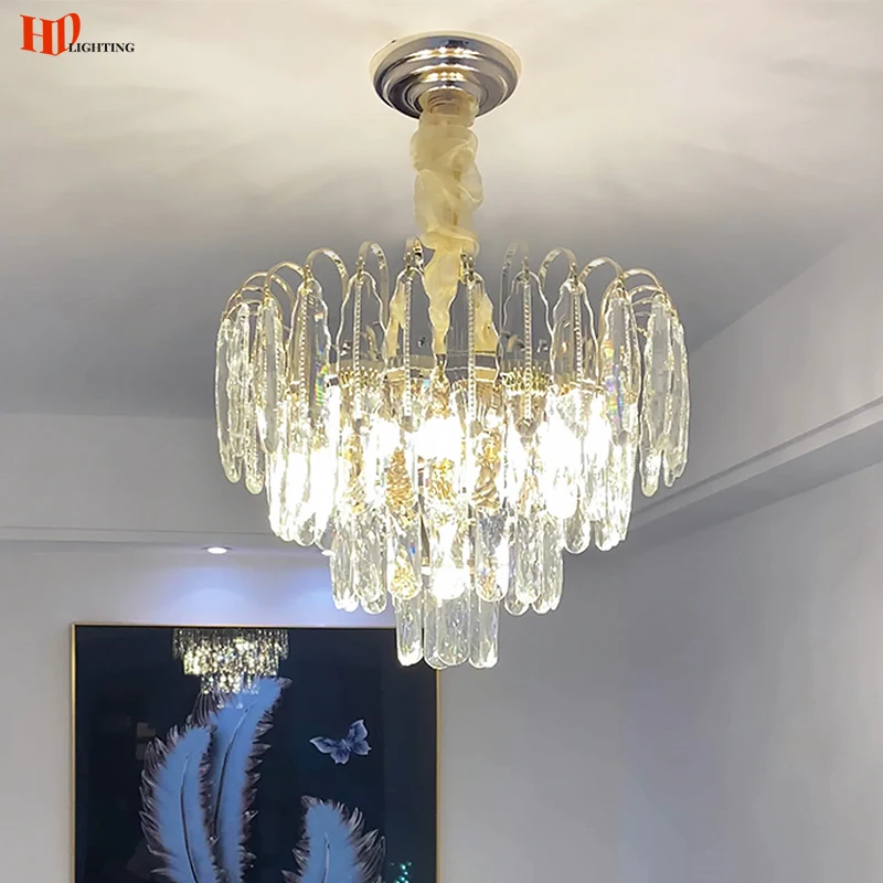 HD Nordic Luxury Crystal Pendant Lights Bedroom Lighting Led Ceiling Chandelier For Entrance Garden Corridor Room Decor lampara
HD Nordic Luxury Crystal Pendant Lights Bedroom Lighting Led Ceiling Chandelier For Entrance Garden Corridor Room Decor lampara