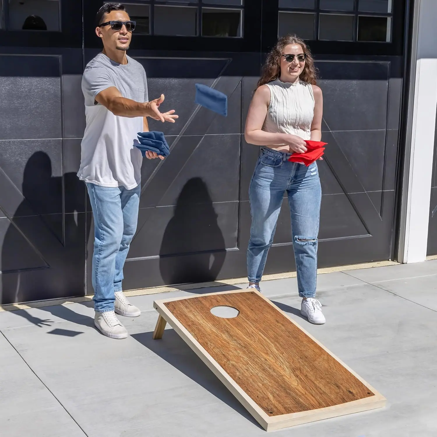 Portable Cornhole Sets – Choose 4 x 2 ft or 3 x 2 ft Boards - Includes 8 Bean Bags, Travel Case, and Game Rules
Portable Cornhole Sets – Choose 4 x 2 ft or 3 x 2 ft Boards - Includes 8 Bean Bags, Travel Case, and Game Rules