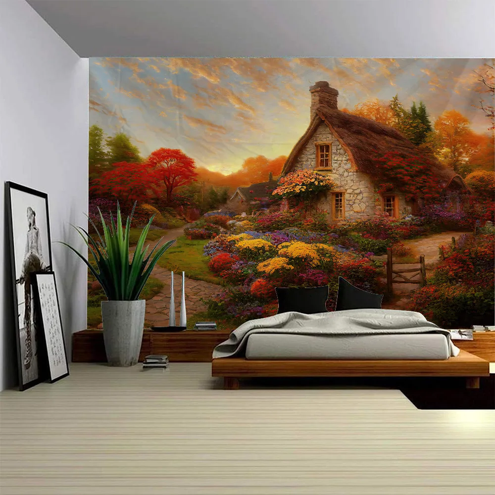 Landscape oil painting tapestry sea forest waterfall hanging cloth dormitory bedside background living room wall art decoration
Landscape oil painting tapestry sea forest waterfall hanging cloth dormitory bedside background living room wall art decoration