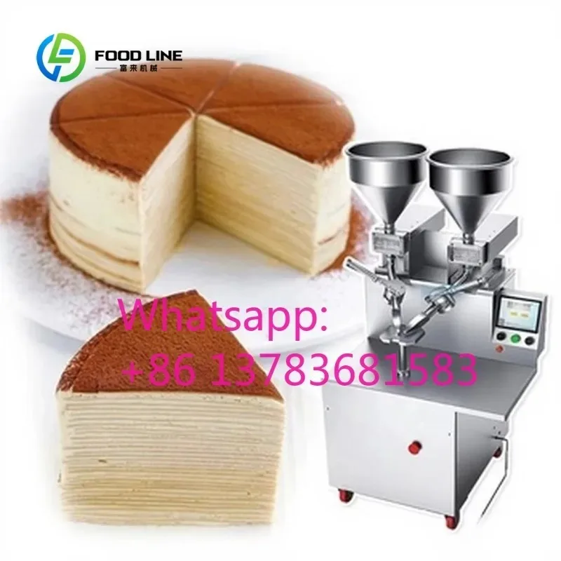 Customized Automatic Multi-Layer Cake Butter Cream Icing Spreader Machine High Productivity Mille Crepe Cake Machine for Bakery
Customized Automatic Multi-Layer Cake Butter Cream Icing Spreader Machine High Productivity Mille Crepe Cake Machine for Bakery