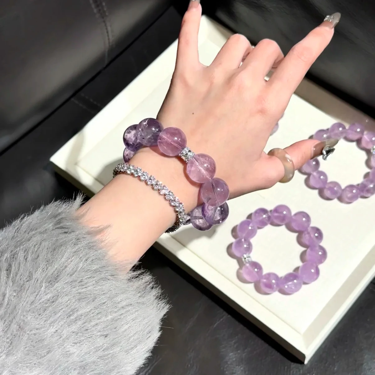 l Lav Amethyst Bracelet Women's Unique Design Birthdays Gift Bolivia Purple Quartz Faion Jewelry Accories
l Lav Amethyst Bracelet Women's Unique Design Birthdays Gift Bolivia Purple Quartz Faion Jewelry Accories