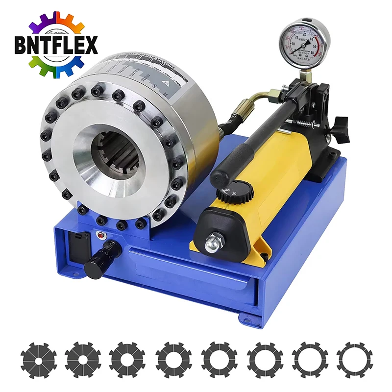 Ручной гидравлический обжимной станок для шлангов высокого давления, обжимной станок для шлангов + 8 штампов
Ручной гидравлический обжимной станок для шлангов высокого давления, обжимной станок для шлангов + 8 штампов