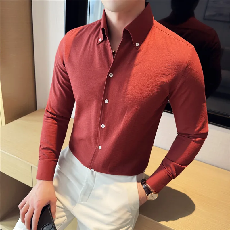 Camisas De Hombre Luxury V-Neck Cotton Men Dress Shirts Long Sleeve Autumn Spring Business Formal Slim Men's Clothing Streetwear
Camisas De Hombre Luxury V-Neck Cotton Men Dress Shirts Long Sleeve Autumn Spring Business Formal Slim Men's Clothing Streetwear