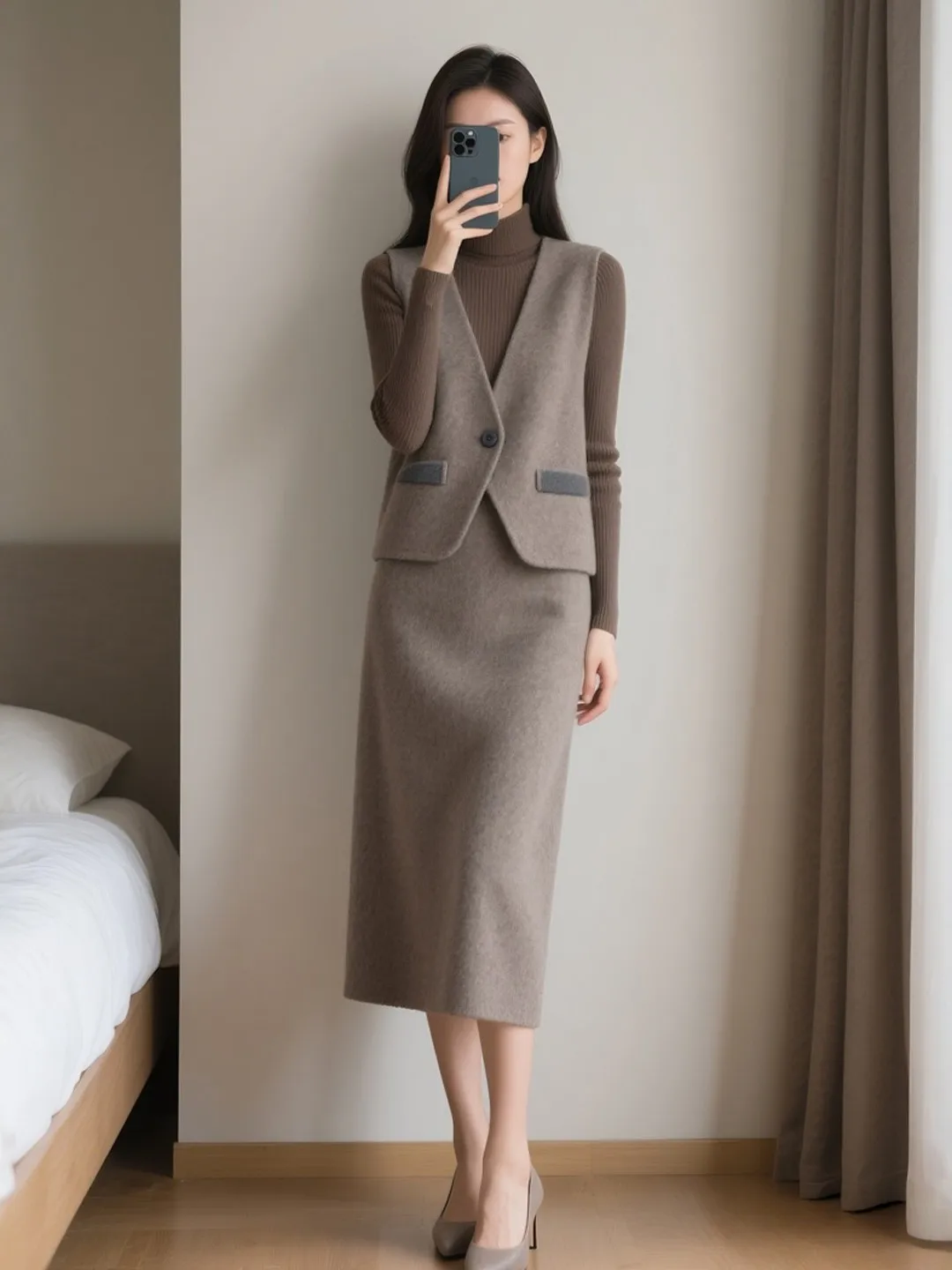 Ele Ретро женский комплект с жилетом и юбкой, осенне-зимний комплект Faion для поездок на работу, трапециевидной формы с высокой талией Dr, полиэфирное волокно, длинный свеч V-Ne
Ele Ретро женский комплект с жилетом и юбкой, осенне-зимний комплект Faion для поездок на работу, трапециевидной формы с высокой талией Dr, полиэфирное волокно, длинный свеч V-Ne