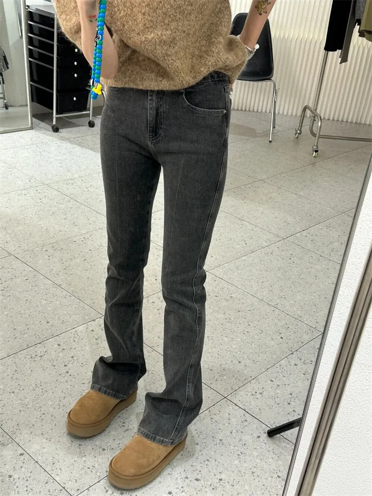 European Style High Waist Straight Leg Slimming Jeans Unique Design Bootcut Pants Fashionable Trendy Winter Women's Trousers
European Style High Waist Straight Leg Slimming Jeans Unique Design Bootcut Pants Fashionable Trendy Winter Women's Trousers