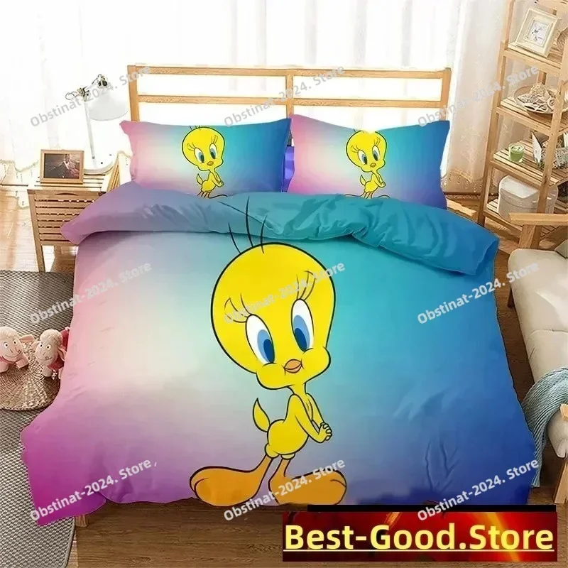 3D Fashion Cartoon Tweetys Bird Bedding Set Printed single Comforter Quilt Duvet Cover Pillow Case 3 Pieces Sets Kids Adult Size
3D Fashion Cartoon Tweetys Bird Bedding Set Printed single Comforter Quilt Duvet Cover Pillow Case 3 Pieces Sets Kids Adult Size