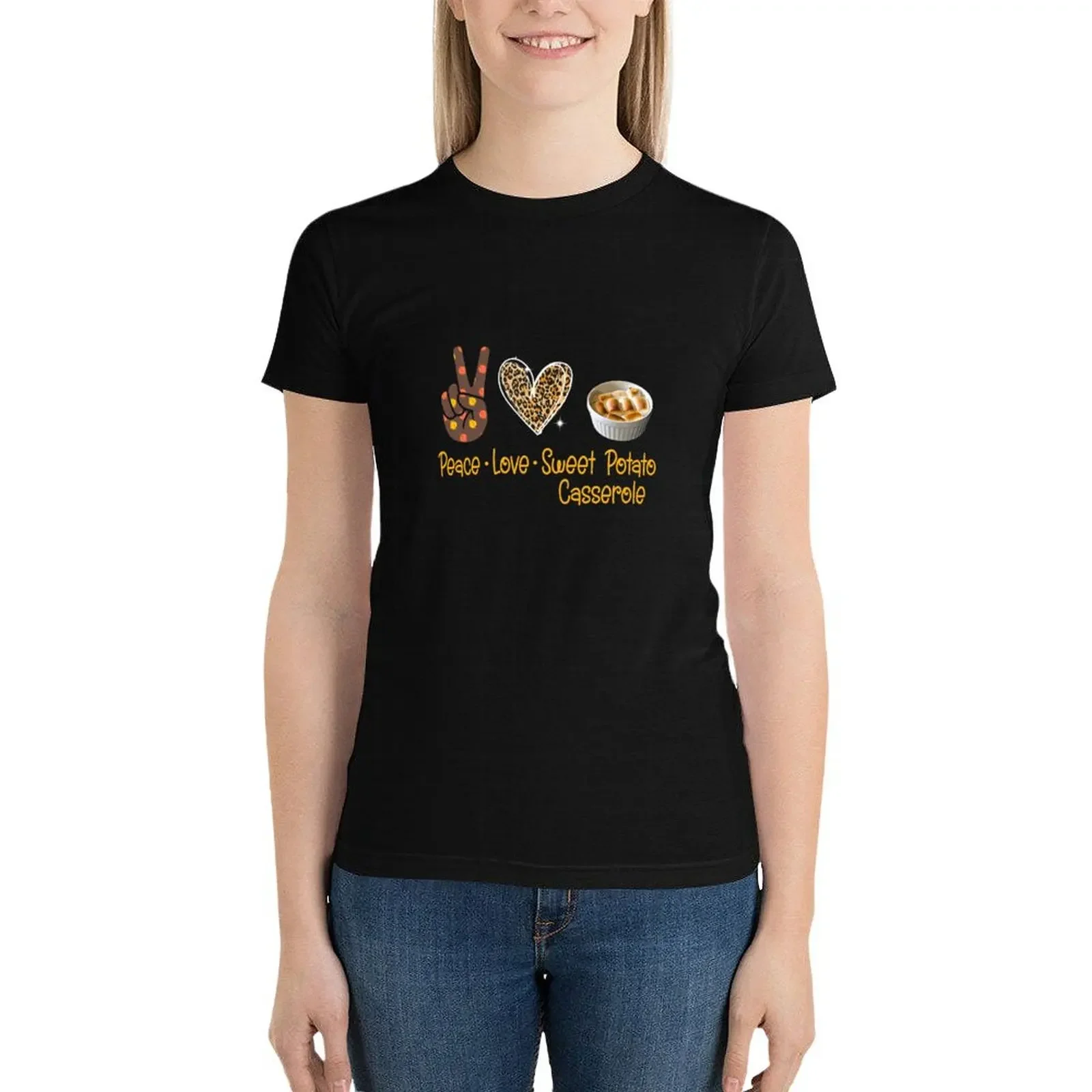 Peace love Sweet Potato Casserole T-Shirt cute tops female lady clothes tshirts woman
Peace love Sweet Potato Casserole T-Shirt cute tops female lady clothes tshirts woman