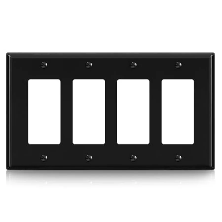 Decorative Wall Plates, Mid-Size 4.88" H x 8.57" L Unbreakable Thermoplastic Faceplate Cover for Decorator Receptacle Outlet Sw
Decorative Wall Plates, Mid-Size 4.88" H x 8.57" L Unbreakable Thermoplastic Faceplate Cover for Decorator Receptacle Outlet Sw