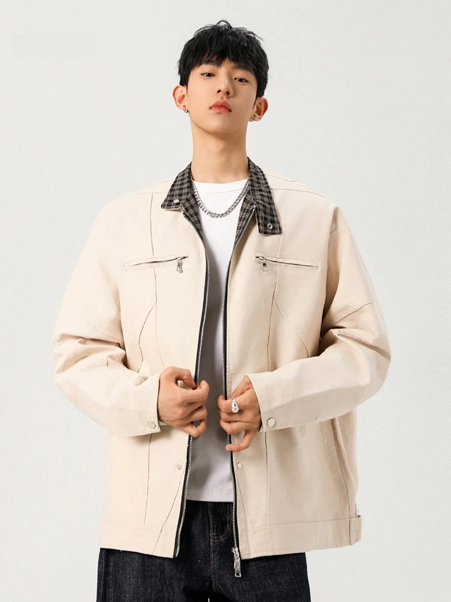 American Sle Harlandon Men's Work Jaet Stand Collar Casual Loose Outerwear Fall Season Heavyweight Detroit Motorcycle Clo...
American Sle Harlandon Men's Work Jaet Stand Collar Casual Loose Outerwear Fall Season Heavyweight Detroit Motorcycle Clo...