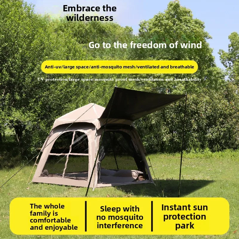 Tent outdoor automatic folding hexagonal portable canopy integrated camping overnight camping
Tent outdoor automatic folding hexagonal portable canopy integrated camping overnight camping