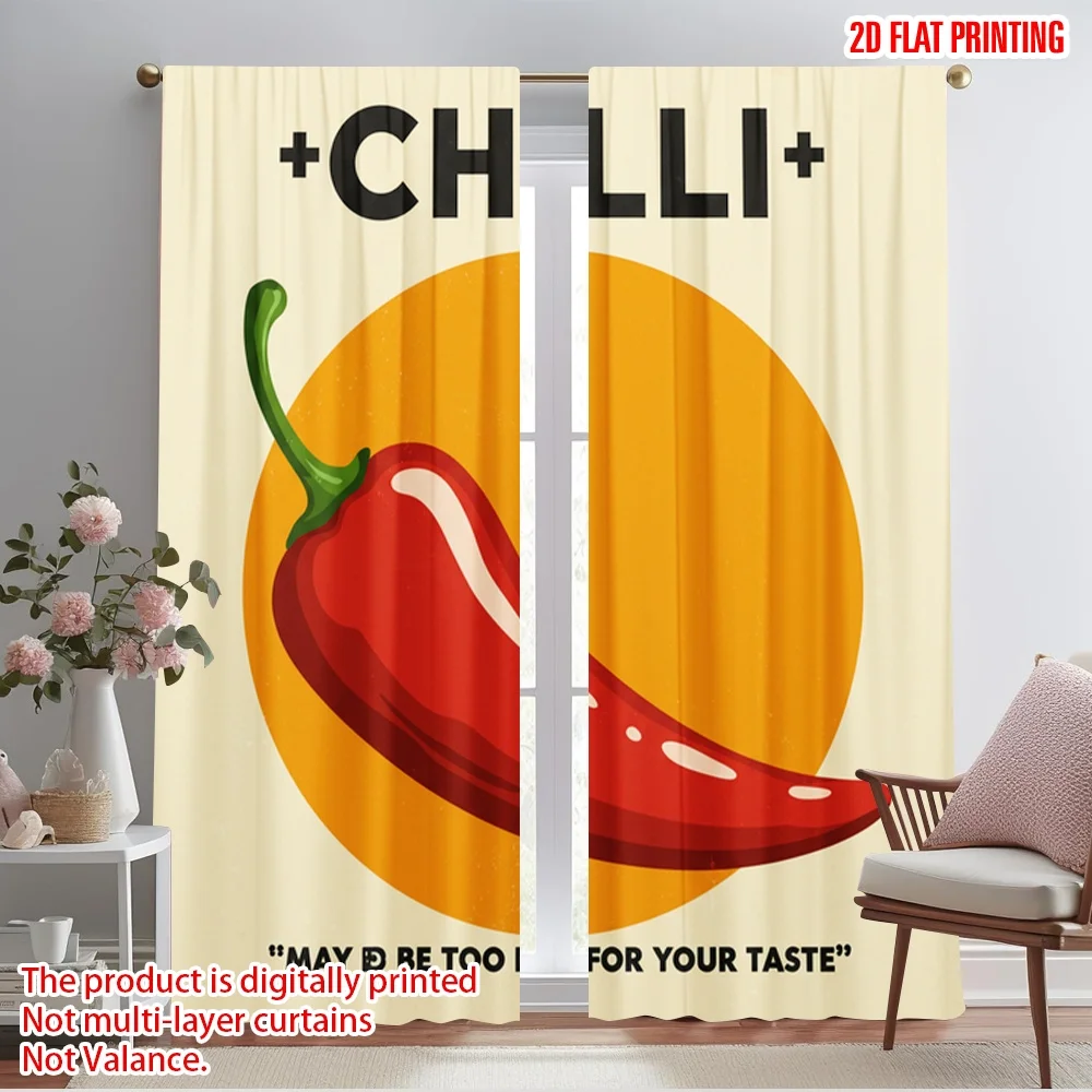 2pcs 2D flat printing Scene Curtain Hot Chilli Pepper Polyester Without Electricity All Season Party & Holiday Decor Perfect for
2pcs 2D flat printing Scene Curtain Hot Chilli Pepper Polyester Without Electricity All Season Party & Holiday Decor Perfect for