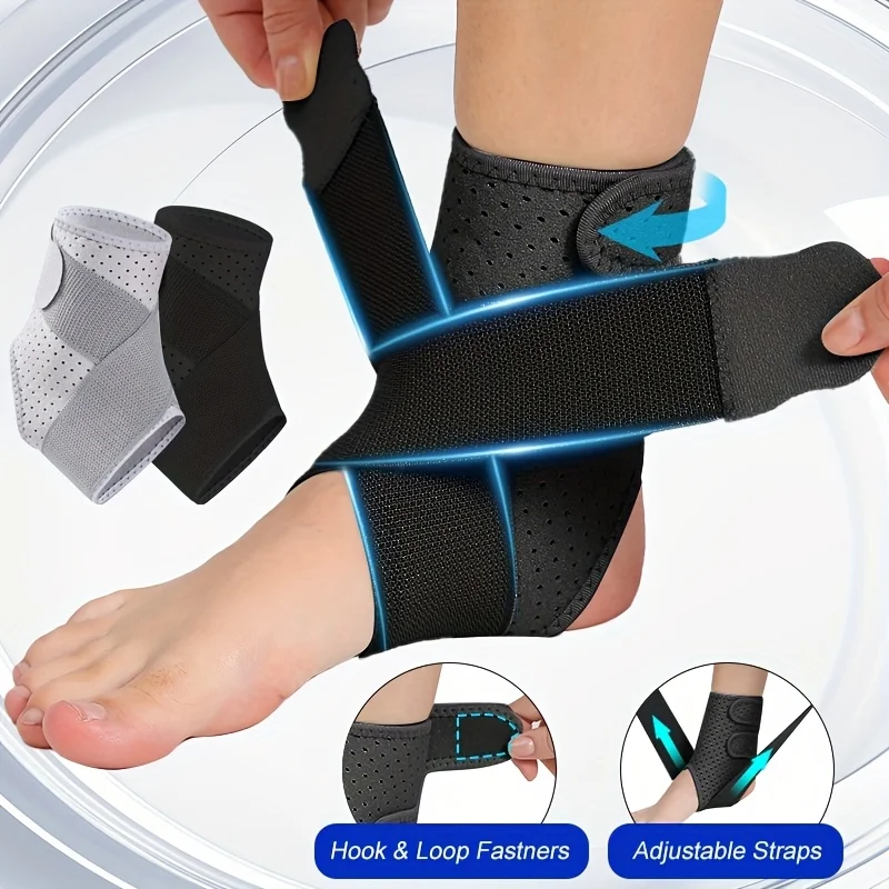 1pc Adjustable Compression Ankle Brace with Double Strap Support - Breathable& Hook & Loop Fasteners,Ankle Stability for Running
1pc Adjustable Compression Ankle Brace with Double Strap Support - Breathable& Hook & Loop Fasteners,Ankle Stability for Running