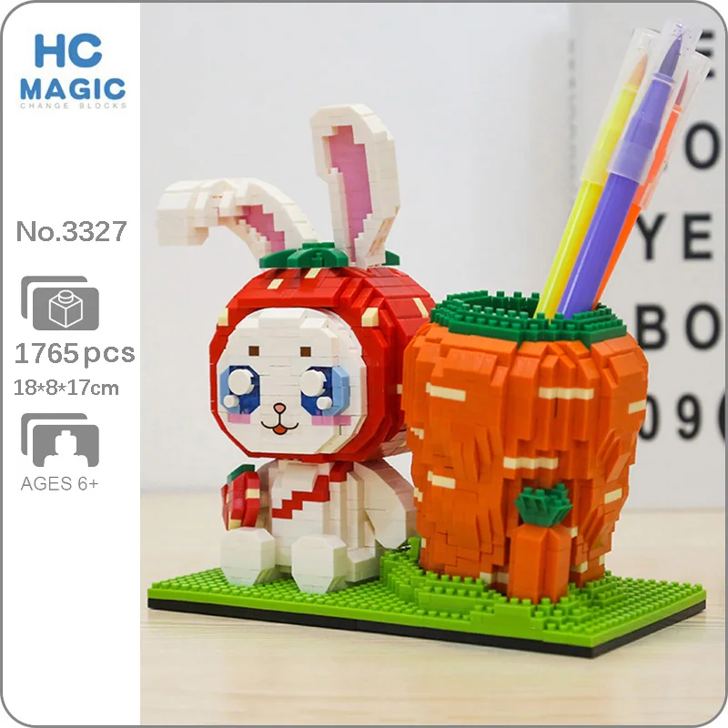 JN 3327 Animal World Strawberry Rabbit Carrot Pen Holder Model DIY Mini Diamond Blocks Bricks Building Toy for Children no Box
JN 3327 Animal World Strawberry Rabbit Carrot Pen Holder Model DIY Mini Diamond Blocks Bricks Building Toy for Children no Box