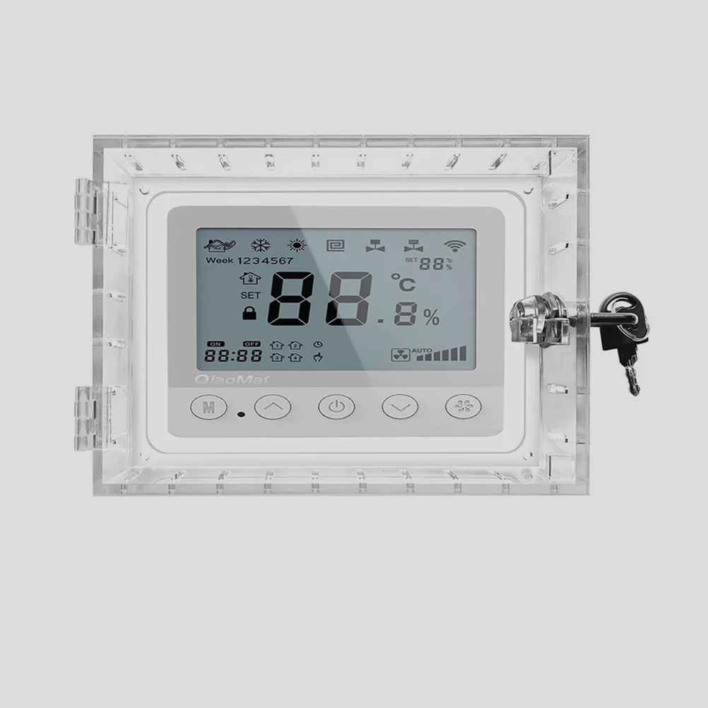 Thermostat Lock Box Accessory Guard for Wall Cover Protection Case Clear Universal Supply Control Panel
Thermostat Lock Box Accessory Guard for Wall Cover Protection Case Clear Universal Supply Control Panel