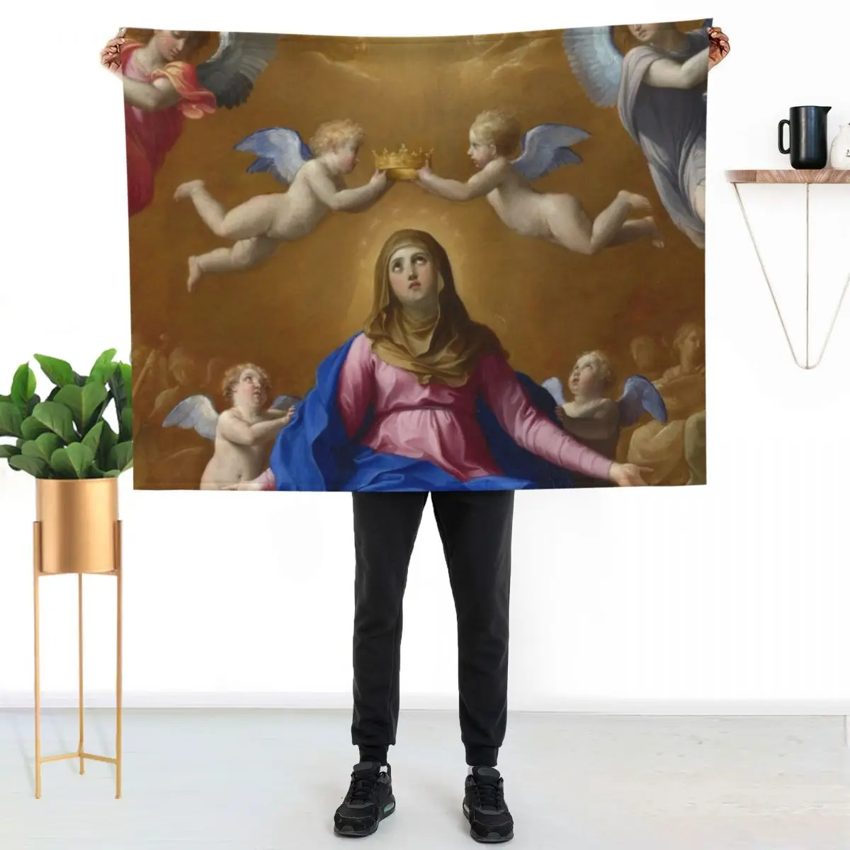 Virgin Mary Jesus Christ Angels Throw Blanket Travel Size Cozy Blanket for Plane Train
Virgin Mary Jesus Christ Angels Throw Blanket Travel Size Cozy Blanket for Plane Train