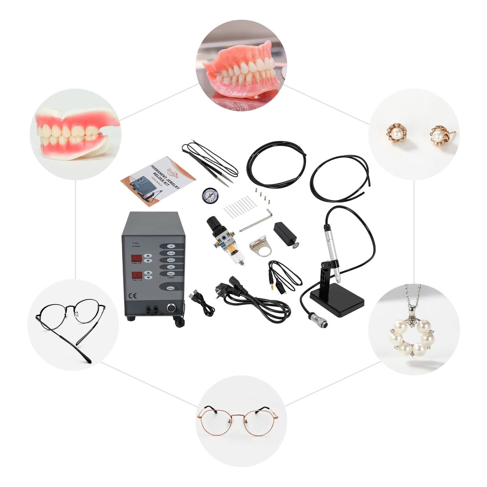 100W Permanent Jewelry Welder Kit - Dual LCD Screens Professional Jewelry Welding Machine
100W Permanent Jewelry Welder Kit - Dual LCD Screens Professional Jewelry Welding Machine