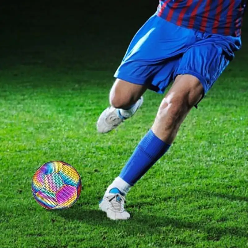 31BE Reflective Football School Training Soccer Balls Size 4, 5 Glowing Soccer Balls
31BE Reflective Football School Training Soccer Balls Size 4, 5 Glowing Soccer Balls