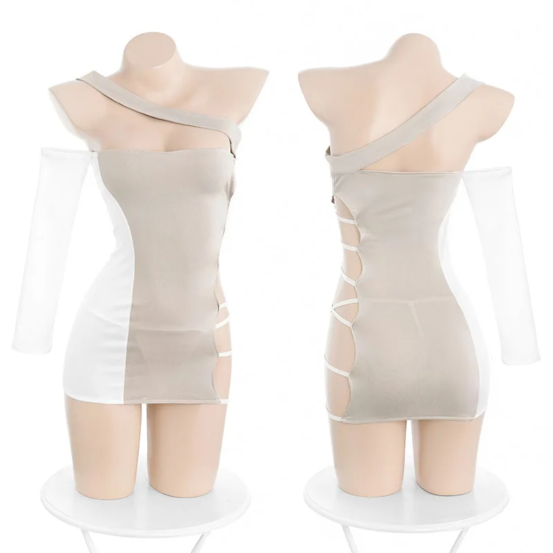 Elegance Sexy Costume Hollow Out Side Open Bandage Car Model Model Office Lady Secretary Uniform Fancy Slop Shoulder Slim Dress
Elegance Sexy Costume Hollow Out Side Open Bandage Car Model Model Office Lady Secretary Uniform Fancy Slop Shoulder Slim Dress