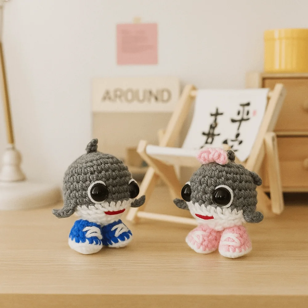 Funny Design Crochet Shark Figure Articulated Joints Desktop Size Tralala Figure Positive Theme Cute Style Tralalero Figure
Funny Design Crochet Shark Figure Articulated Joints Desktop Size Tralala Figure Positive Theme Cute Style Tralalero Figure