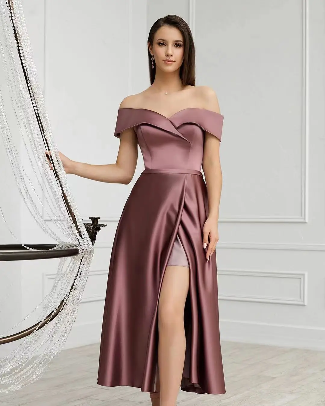 Sapmae Off-the-shoulder Sleeveless Simple For Women Elegant With Lace Up A-line Evenning Formal Prom Dress
Sapmae Off-the-shoulder Sleeveless Simple For Women Elegant With Lace Up A-line Evenning Formal Prom Dress