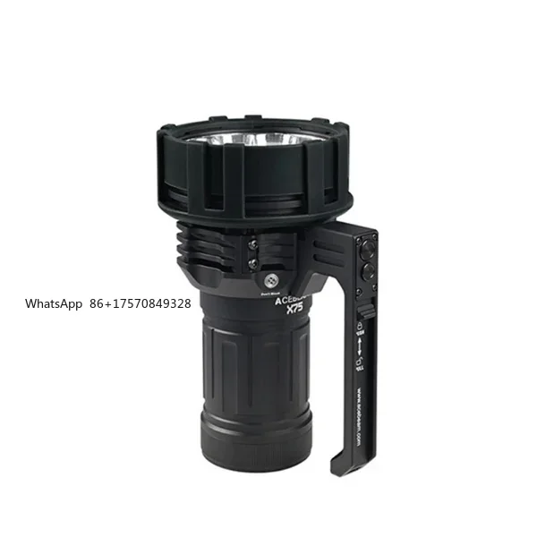 X75 ACEBEAM Max 80,000 High Lumens Brightest Flashlight, Fast Charging Flashlight with 1150 Meters Beam Throw
X75 ACEBEAM Max 80,000 High Lumens Brightest Flashlight, Fast Charging Flashlight with 1150 Meters Beam Throw