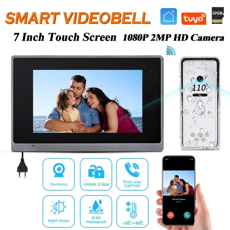Cheap wall mounted 7 inch HD video intercom tuya smart electronic lock touch switch camera rain cover waterproof door bell
Cheap wall mounted 7 inch HD video intercom tuya smart electronic lock touch switch camera rain cover waterproof door bell