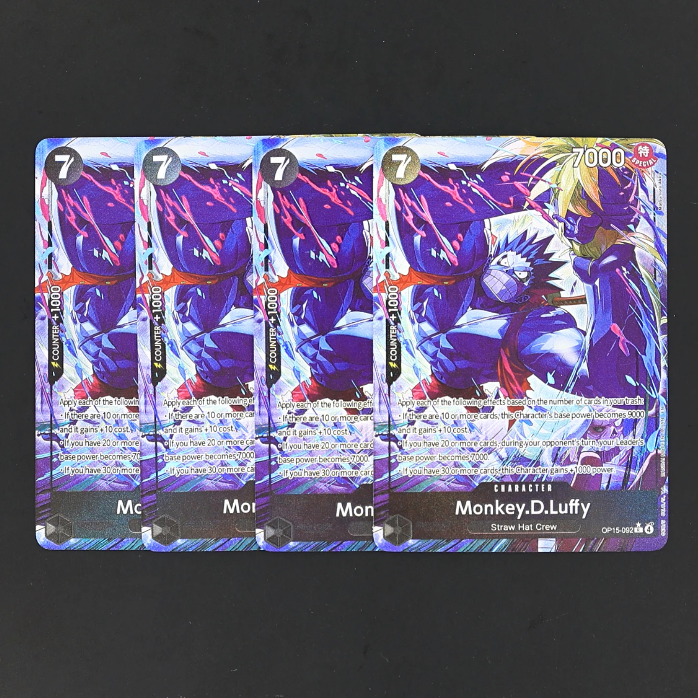 OP15-092 Luffy SR One Piece TCG OPCG English Play set 7 Cost Black Luffy Textured Foil Card Anime Collectible Cards
OP15-092 Luffy SR One Piece TCG OPCG English Play set 7 Cost Black Luffy Textured Foil Card Anime Collectible Cards