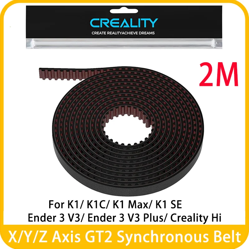 Creality Official K1/K1C/K1 Max/K1 SE Timing Belt Kit 2M,X/Y/Z Axis GT2 Synchronous Belt with 2mm Pitch 6mm Width for Ender 3 V3
Creality Official K1/K1C/K1 Max/K1 SE Timing Belt Kit 2M,X/Y/Z Axis GT2 Synchronous Belt with 2mm Pitch 6mm Width for Ender 3 V3