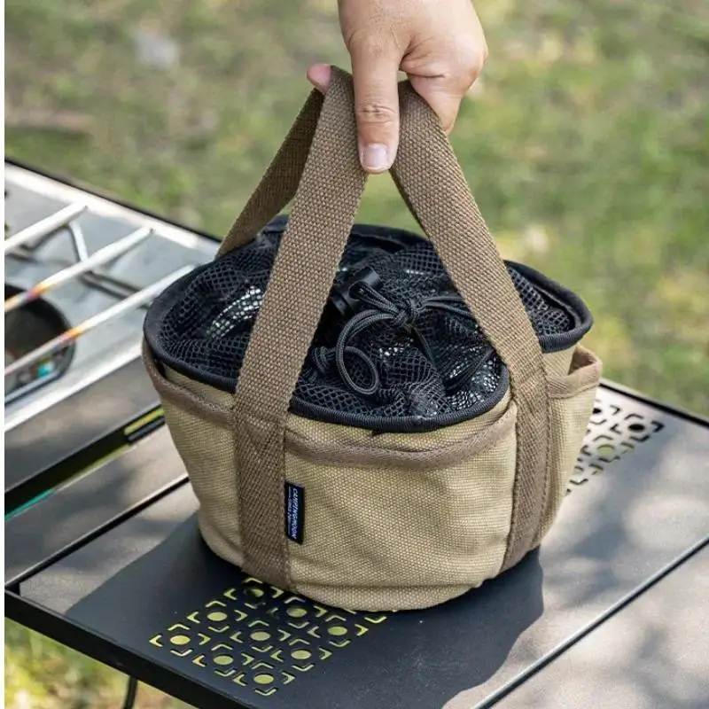 New Outdoor Picnic Supplies Handbag Thickened Canvas Storage Bag Drawstring Large Capacity Camping Dutch Storage Bag
New Outdoor Picnic Supplies Handbag Thickened Canvas Storage Bag Drawstring Large Capacity Camping Dutch Storage Bag
