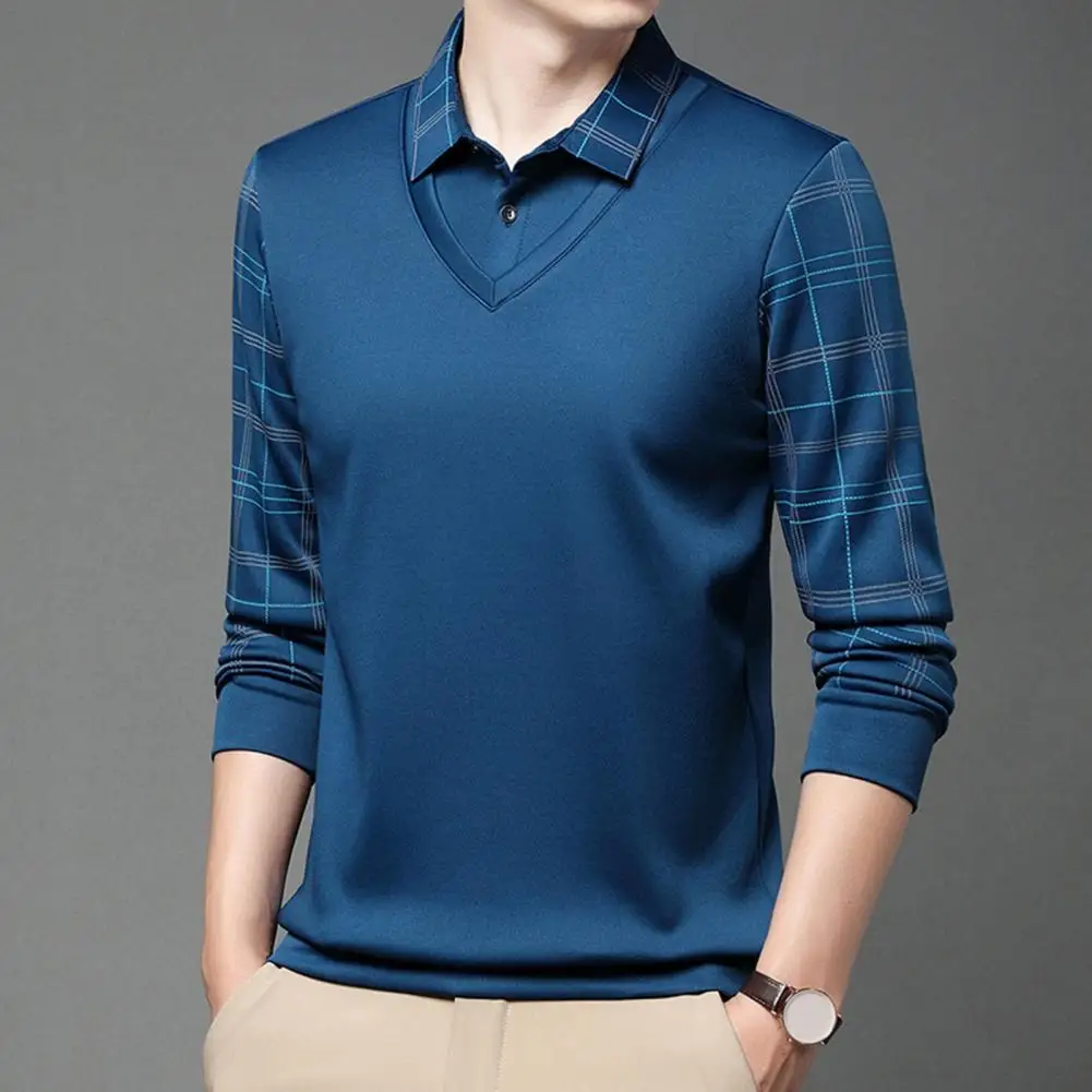 Fall Winter Men Sweater Fake Two-piece Men Shirt Lapel Knitted Soft Long Sleeve Pullover Formal Business Mid-aged Men Top
Fall Winter Men Sweater Fake Two-piece Men Shirt Lapel Knitted Soft Long Sleeve Pullover Formal Business Mid-aged Men Top