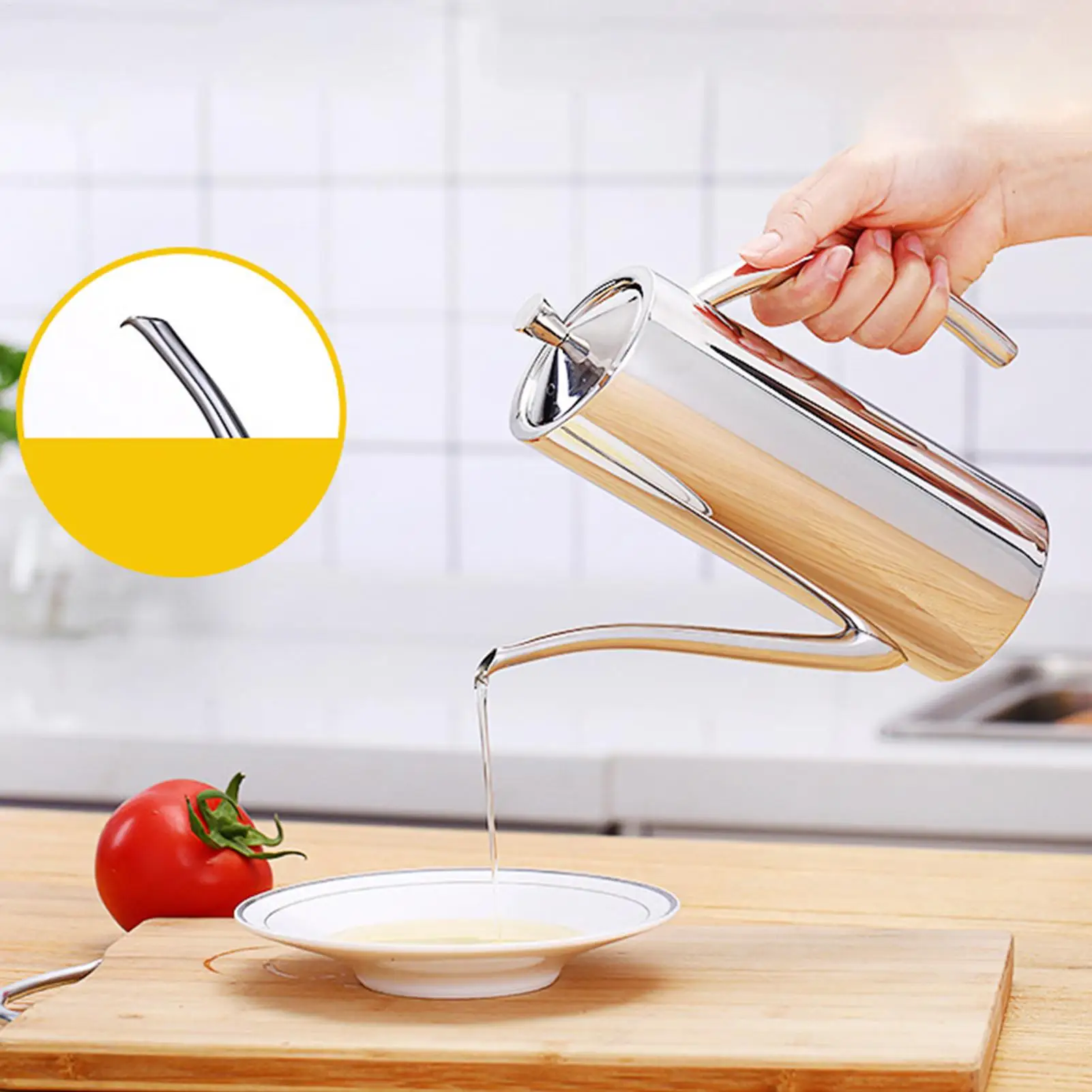 500ml Stainless Steel Oil Dispenser Leak Proof Vinegar Pourer for Cooking Grilling Kitchen Barbecue Restaurant Home
500ml Stainless Steel Oil Dispenser Leak Proof Vinegar Pourer for Cooking Grilling Kitchen Barbecue Restaurant Home
