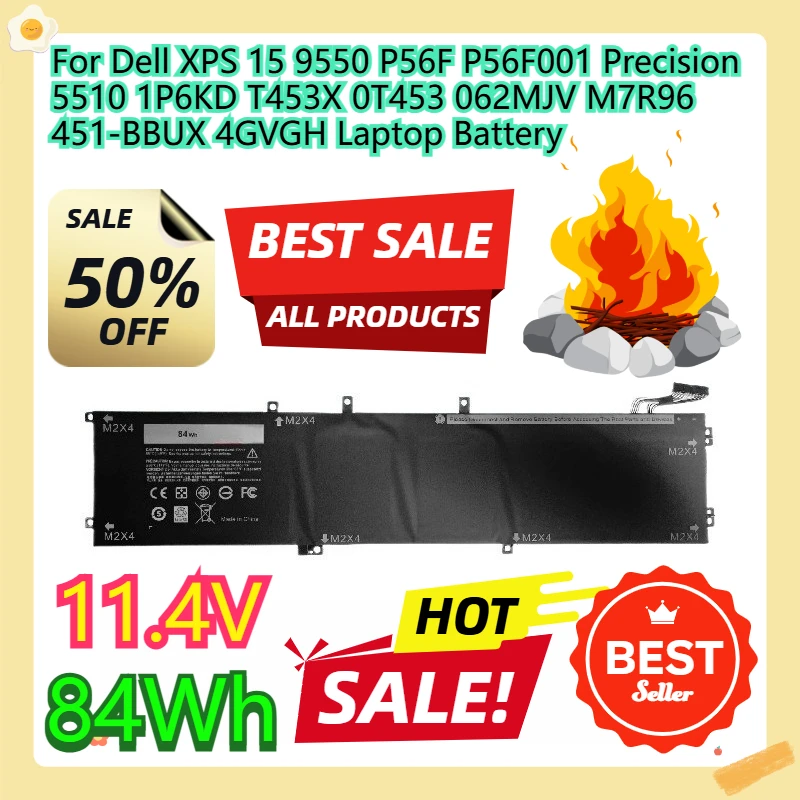 Аккумулятор для ноутбука Dell XPS 15 9550 P56F P56F001 Precision 5510 1P6KD T453X 0T453 062MJV M7R96 451-BBUX 4GVGH 84 Втч
Аккумулятор для ноутбука Dell XPS 15 9550 P56F P56F001 Precision 5510 1P6KD T453X 0T453 062MJV M7R96 451-BBUX 4GVGH 84 Втч