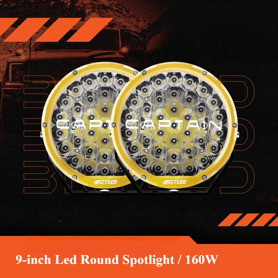 9-inch 2pcs 160W Led Round Spotlight Off-road Front Bumper Lights for Tank 300 Wrangler Patrol Modified Off-road Auxiliary Light
9-inch 2pcs 160W Led Round Spotlight Off-road Front Bumper Lights for Tank 300 Wrangler Patrol Modified Off-road Auxiliary Light