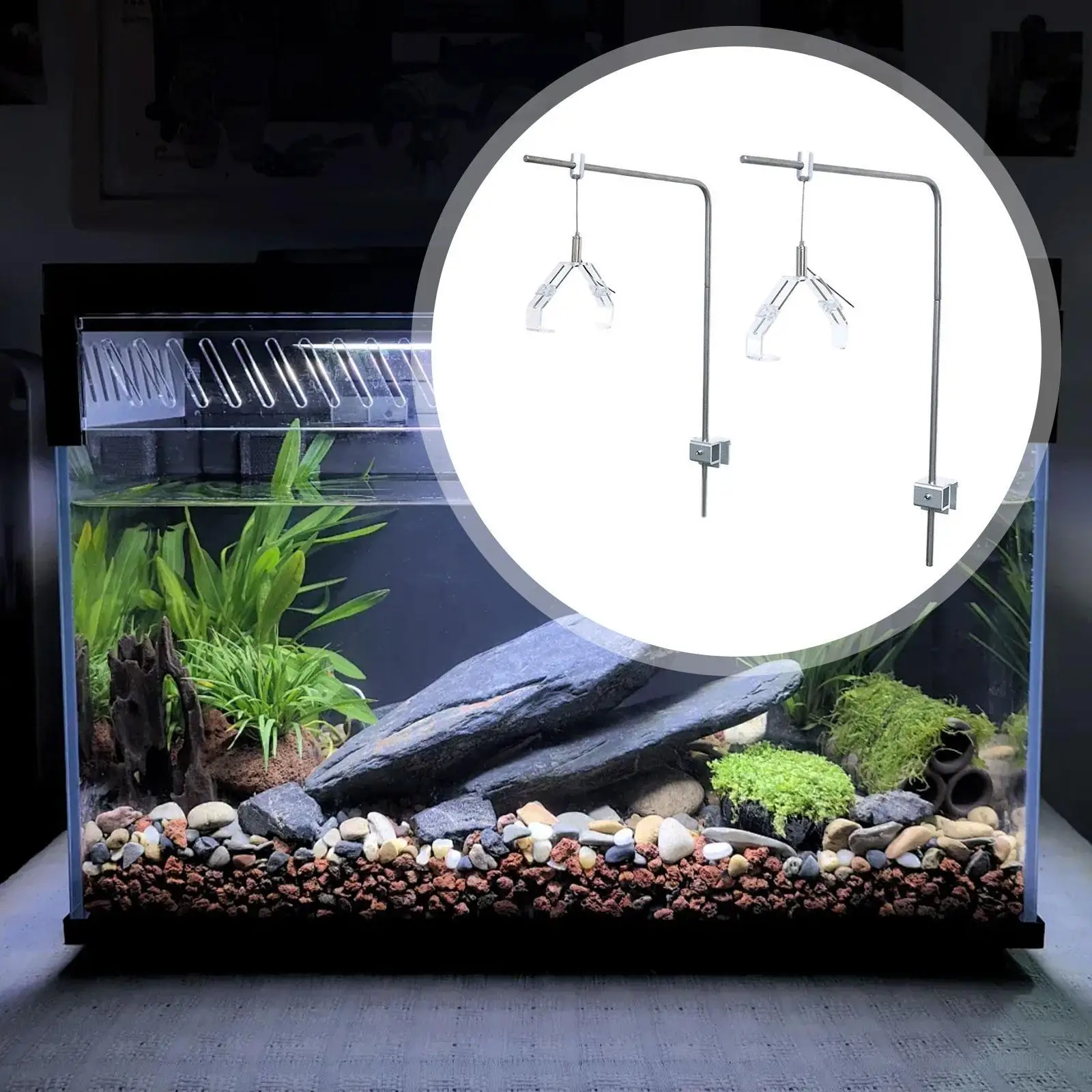 2Pcs Aquatic Plant Lighting Holder Aquarium LED Stand Aquarium Light Bracket Mount for Saltwater Aquatic Plants Marine Tanks
2Pcs Aquatic Plant Lighting Holder Aquarium LED Stand Aquarium Light Bracket Mount for Saltwater Aquatic Plants Marine Tanks