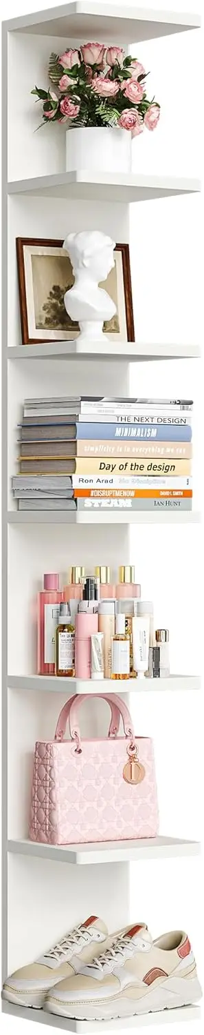 7-Tier Floating Wall Shelf, White Wall Mounted Display Storage Shelves for Bedroom, Living Room, Bathroom, Office
7-Tier Floating Wall Shelf, White Wall Mounted Display Storage Shelves for Bedroom, Living Room, Bathroom, Office