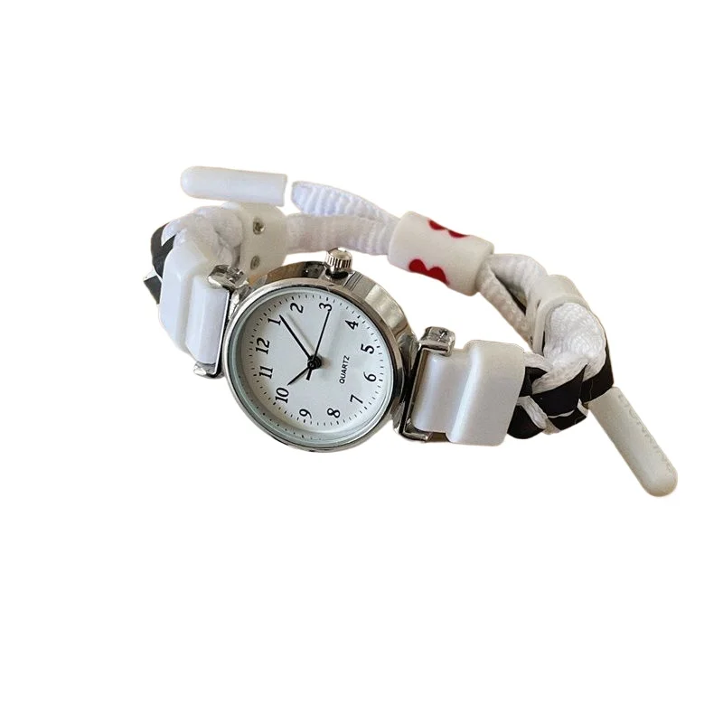 Black and white hand rope watch creative high-value woven rope student party trend fan
Black and white hand rope watch creative high-value woven rope student party trend fan