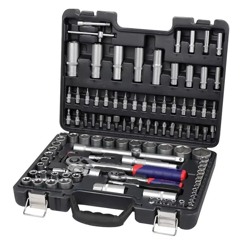 108pcs Professional Mechanics Auto Repair Tool Set CRV Steel Wrench Socket Tool Kit Hard Case Hand-Power
108pcs Professional Mechanics Auto Repair Tool Set CRV Steel Wrench Socket Tool Kit Hard Case Hand-Power