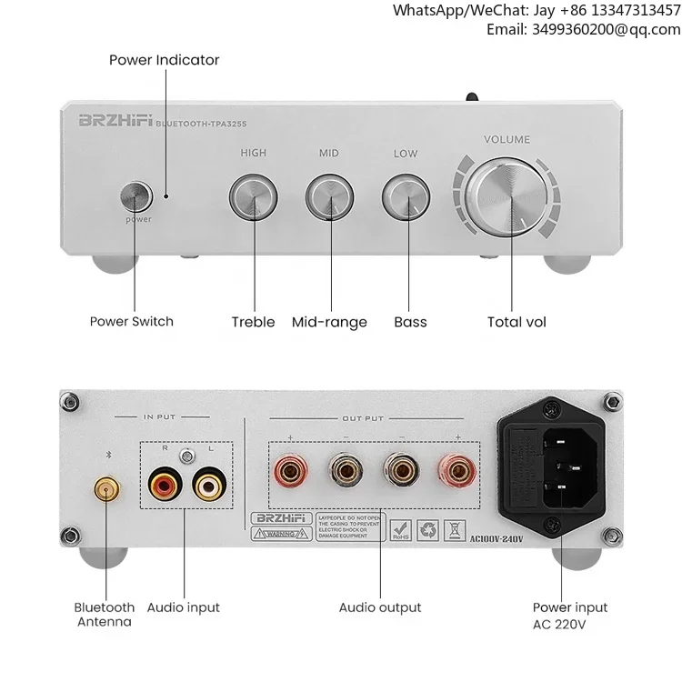 Hot Selling Aluminum Dual Core TPA3255 300w BT 5.0 Home Audio System Class D Digital Amplifier
Hot Selling Aluminum Dual Core TPA3255 300w BT 5.0 Home Audio System Class D Digital Amplifier