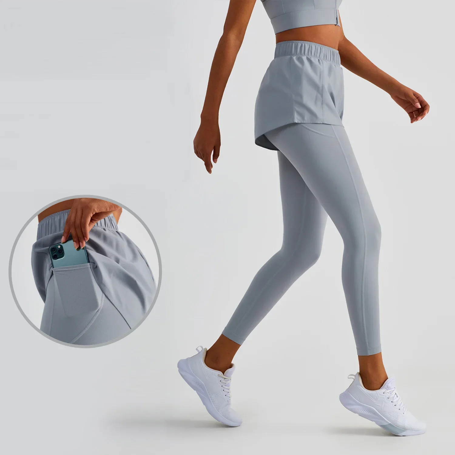 Fake Two Piece Yoga Pants New Anti Walk Out Pocket High Waist Hip Lifting Sports Tights Jogging Women Workout Leggings
Fake Two Piece Yoga Pants New Anti Walk Out Pocket High Waist Hip Lifting Sports Tights Jogging Women Workout Leggings