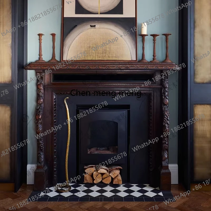 Vintage Solid Wood Simulated Fireplace / Neoclassical Storage American Carved Entryway Table for Small Apartments
Vintage Solid Wood Simulated Fireplace / Neoclassical Storage American Carved Entryway Table for Small Apartments